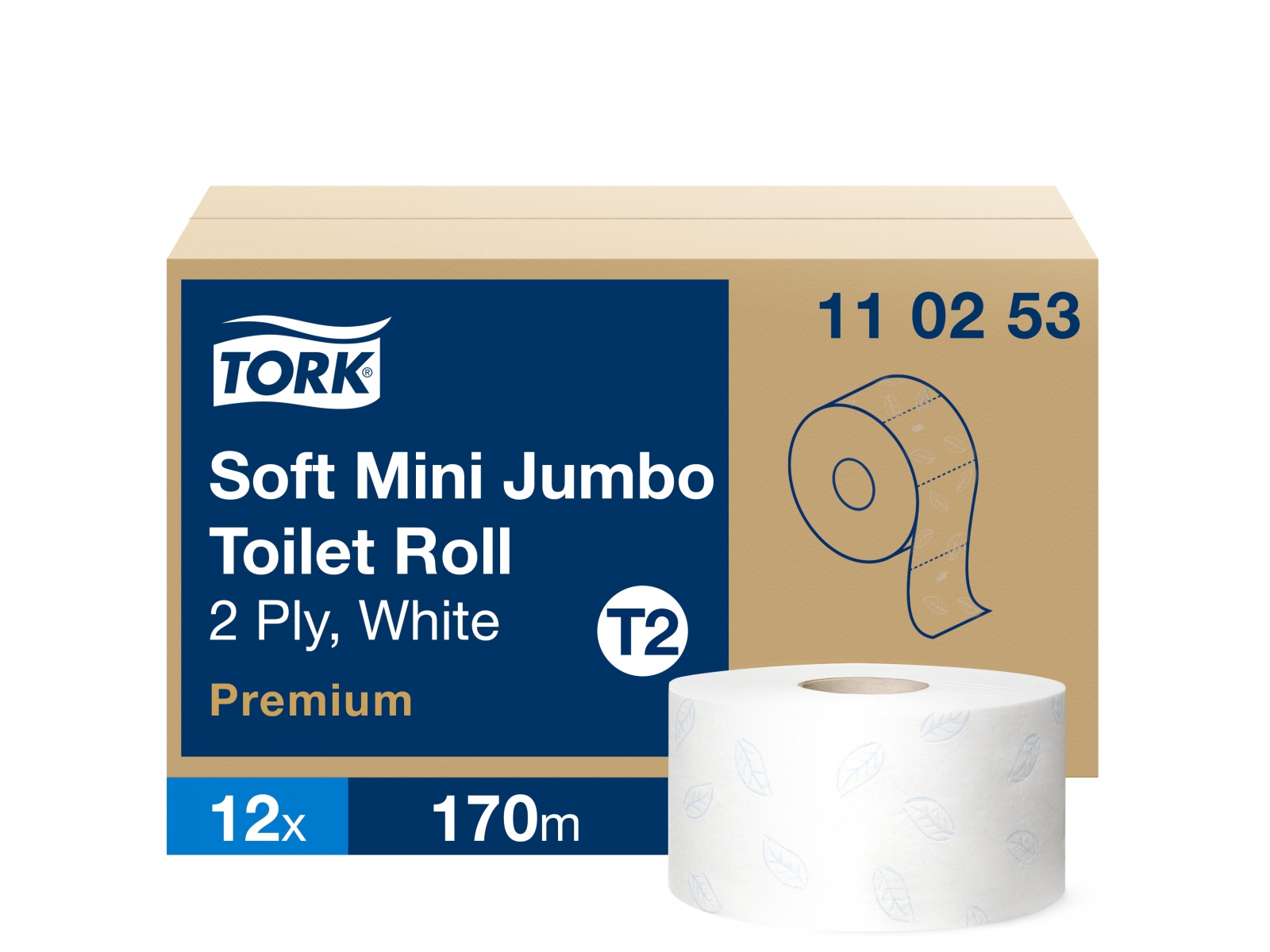 Papier toaletowy Tork 110253 Jumbo T2 Premium x12